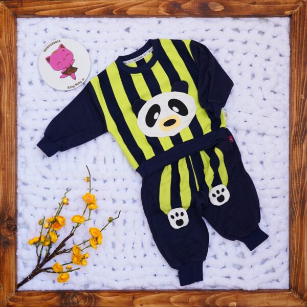 ست بلوزشلوارمدل راه راه پاندایی