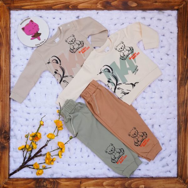 ست بلوزشلواراسپرت مدل خرسی